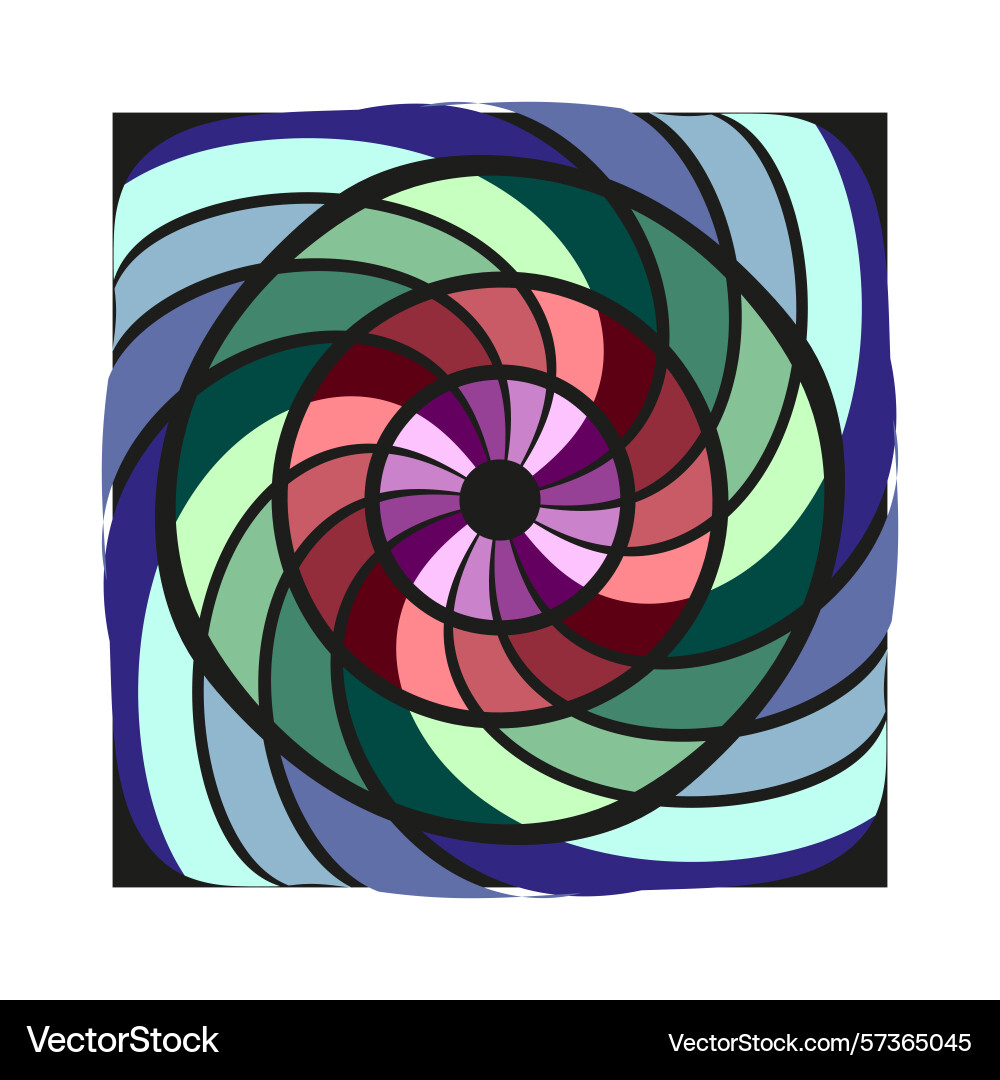 Spiral rotation icon colorful swirl pattern Spiral rotation icon colorful swirl pattern Vector Image