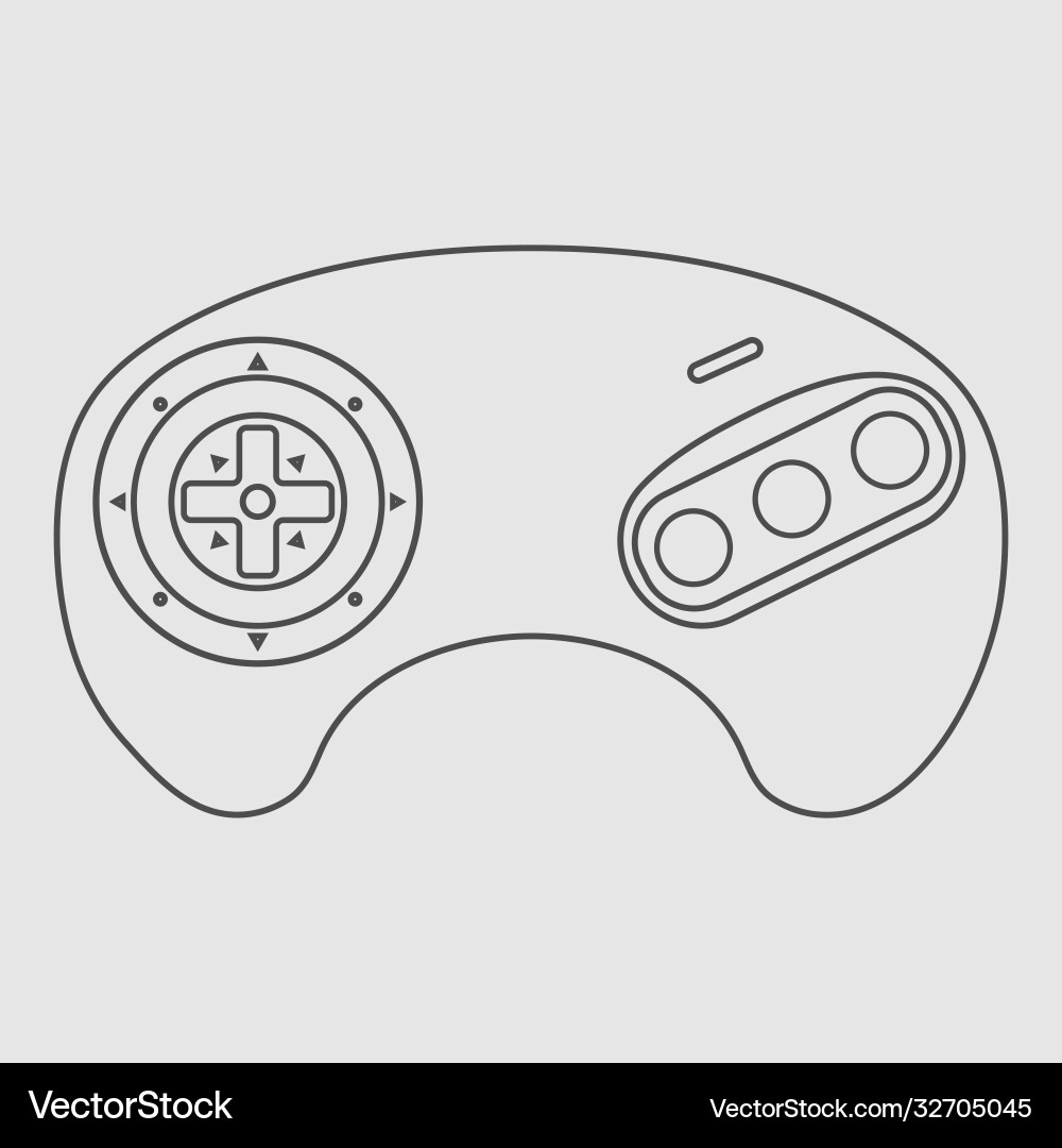 Video game controller linear Video game controller linear vector image
