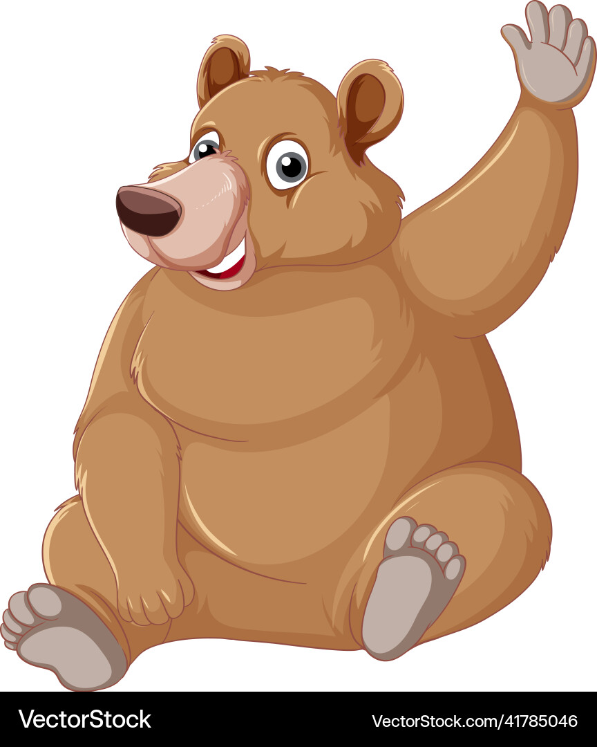 A big brown bear on white background A big brown bear on white background vector image