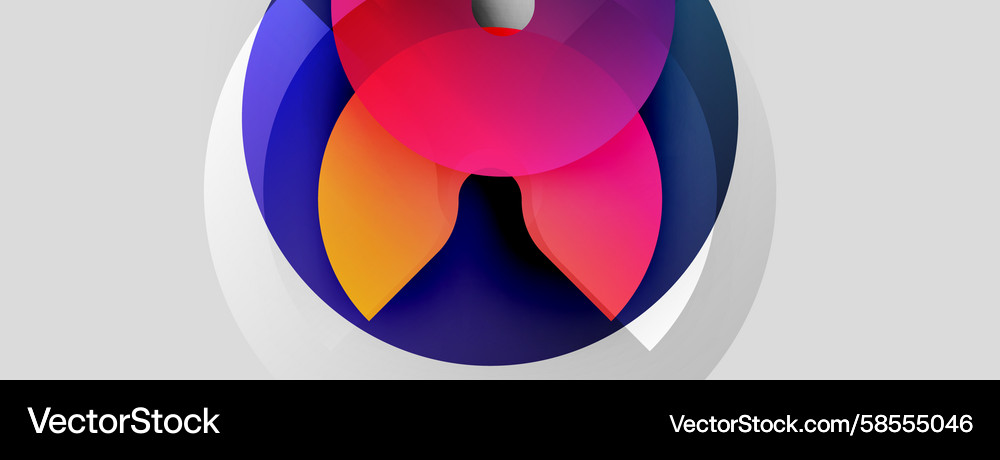 Abstract colorful design overlapping circles Abstract colorful design overlapping circles Vector Image