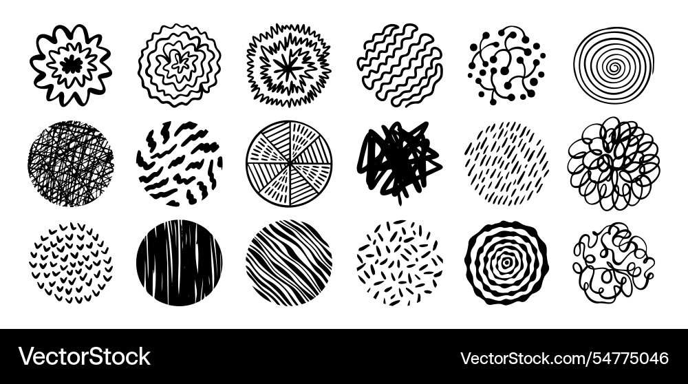 Abstract Rounded Shapes & Patterns vector image