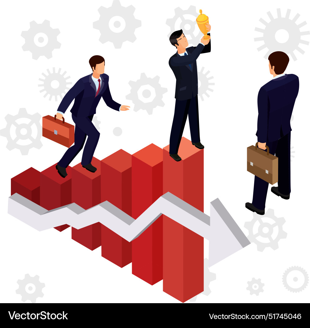 Bar chart with four steps template Vector Image