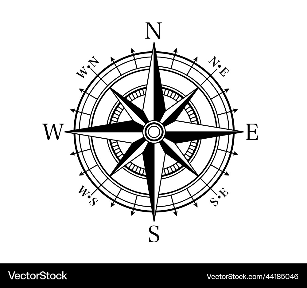 Compass on a white background arrow navigation Compass on a white background arrow navigation vector image