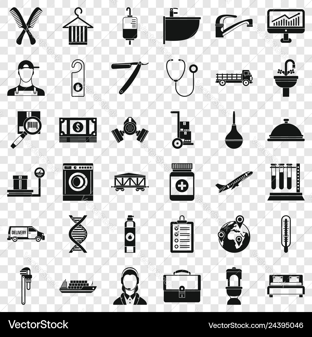 Craft icons set simple style Craft icons set simple style Vector Image