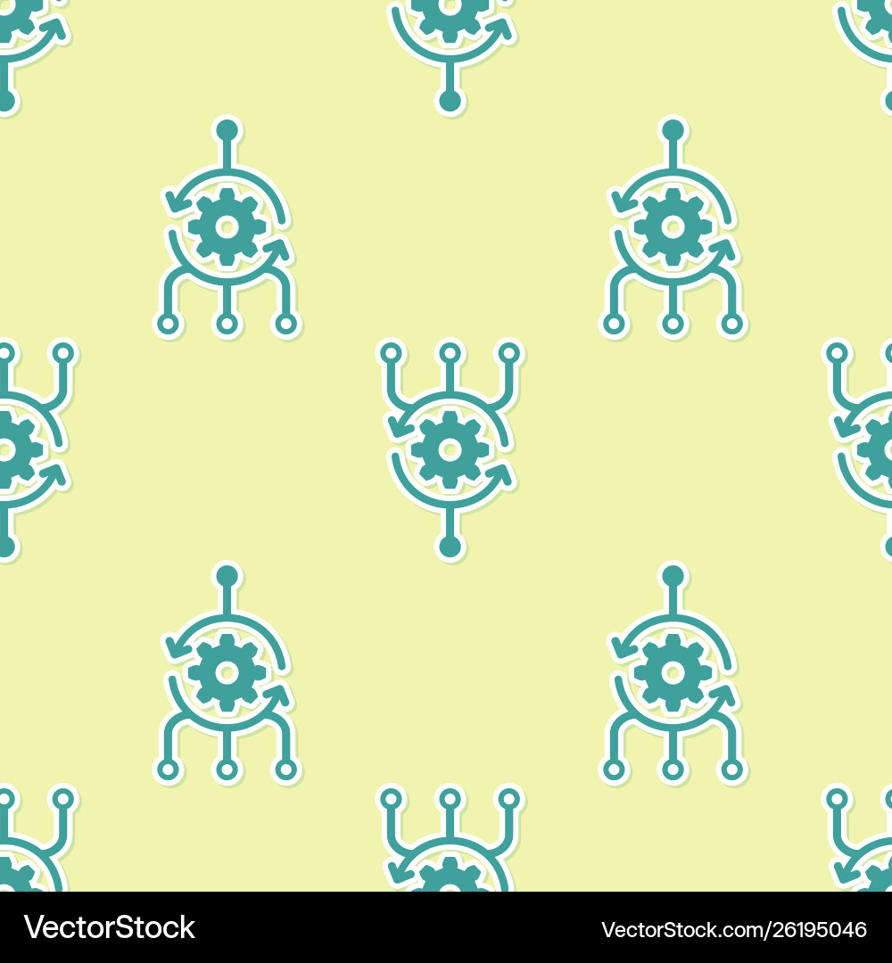 Green algorithm icon isolated seamless pattern Green algorithm icon isolated seamless pattern vector image