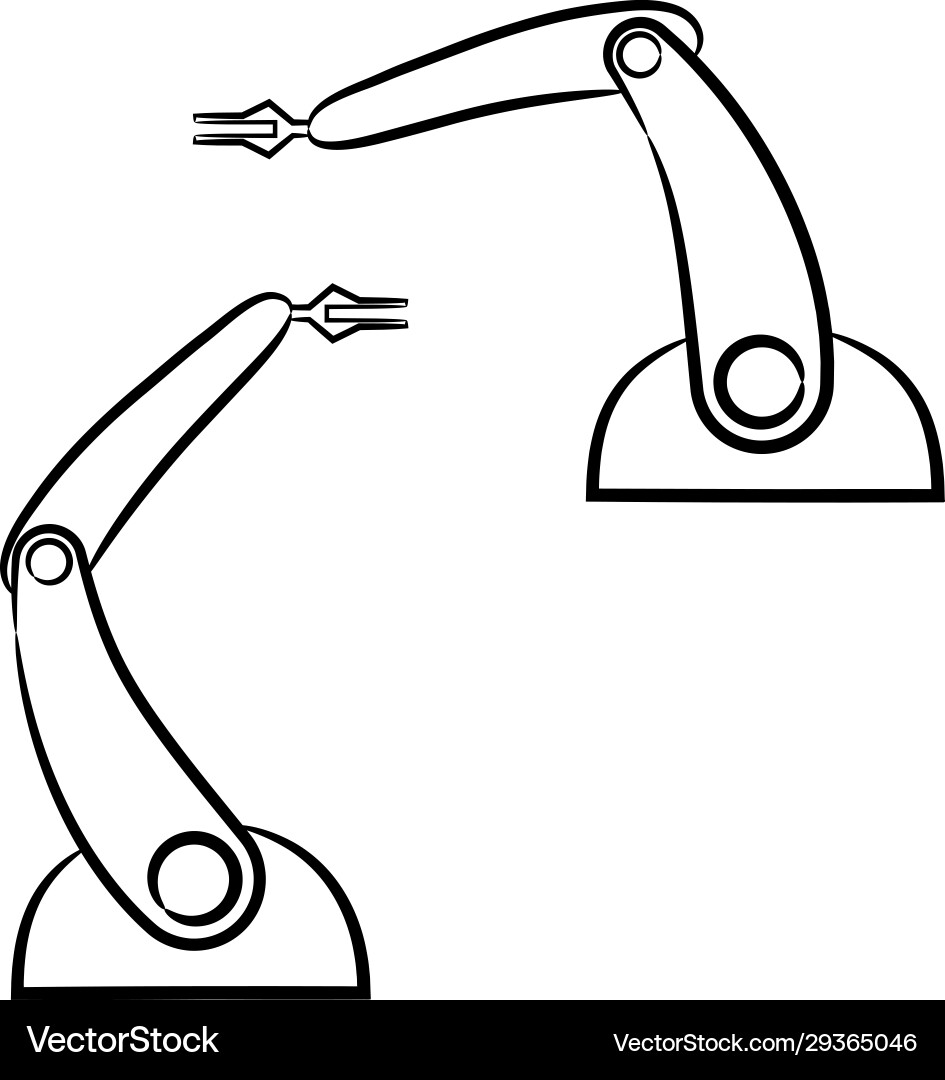 Hands manipulators robot from Hands manipulators robot from Vector Image
