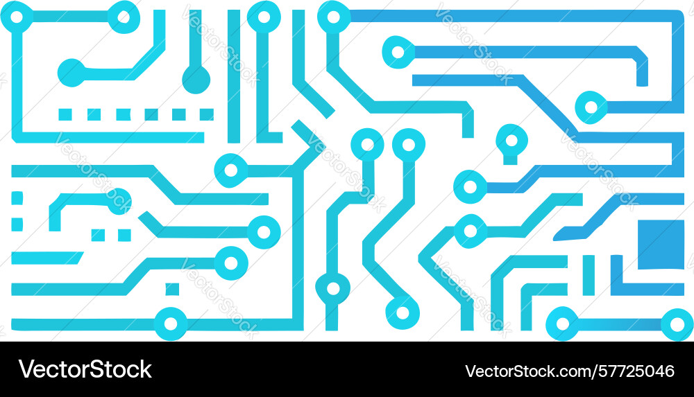 Horizontal circuit board pattern for digital vector image