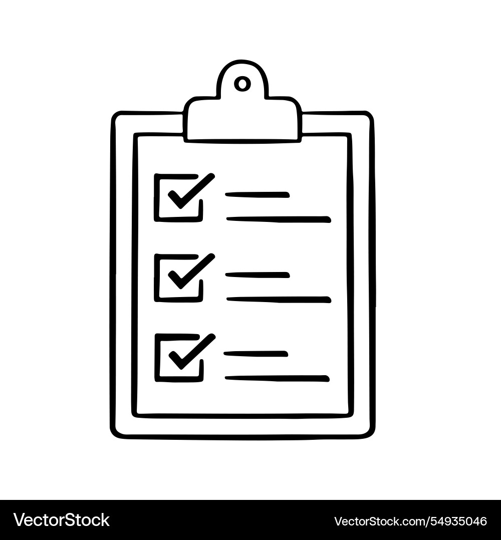 Icon symbol checklist list with check marks Vector Image