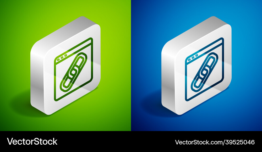 Isometric line browser window icon isolated Isometric line browser window icon isolated vector image