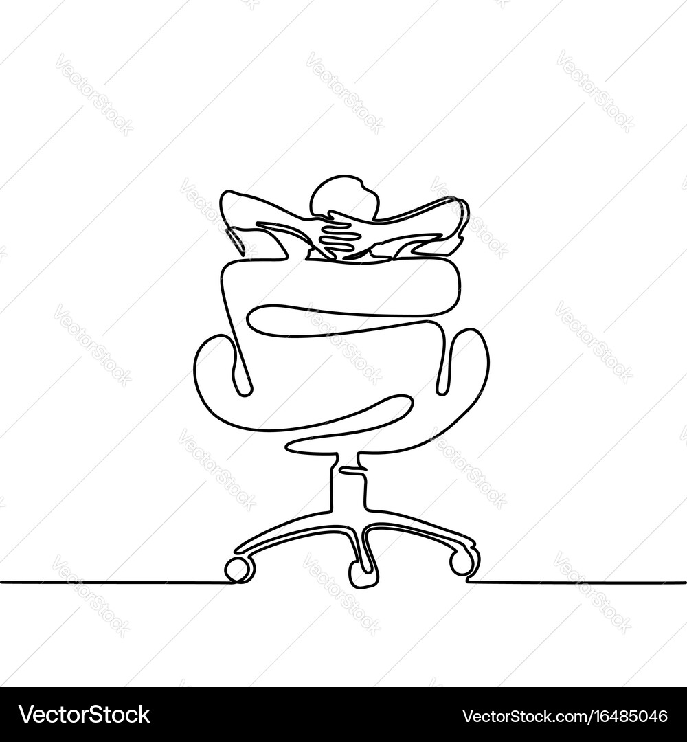 Man Contemplating in Chair Vector Image