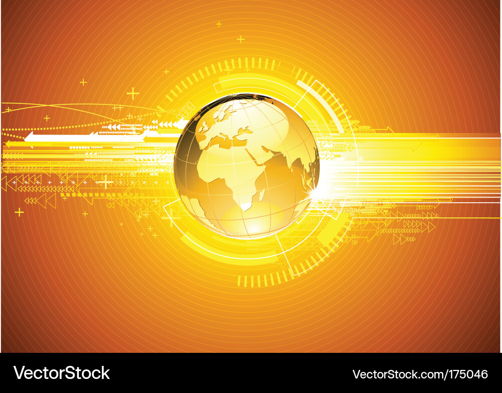 Modern High-Tech Globe Background vector image