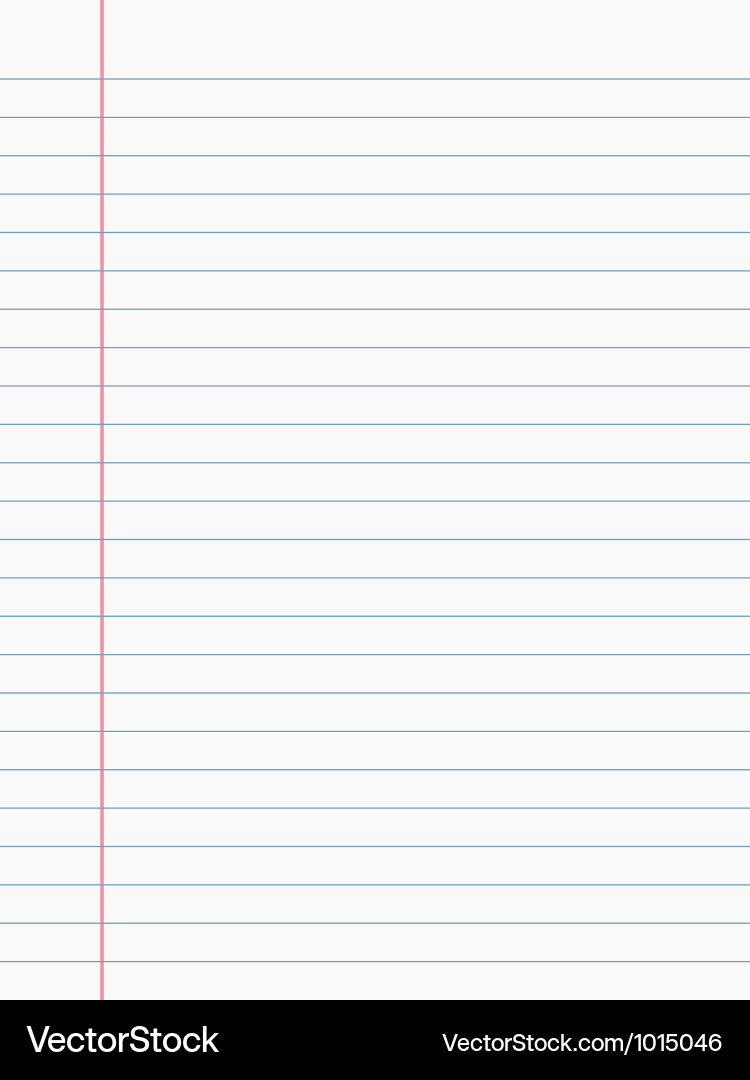 Plain Notebook Paper Background vector image