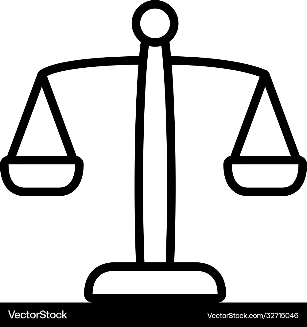 Scale icon image line style Vector Image
