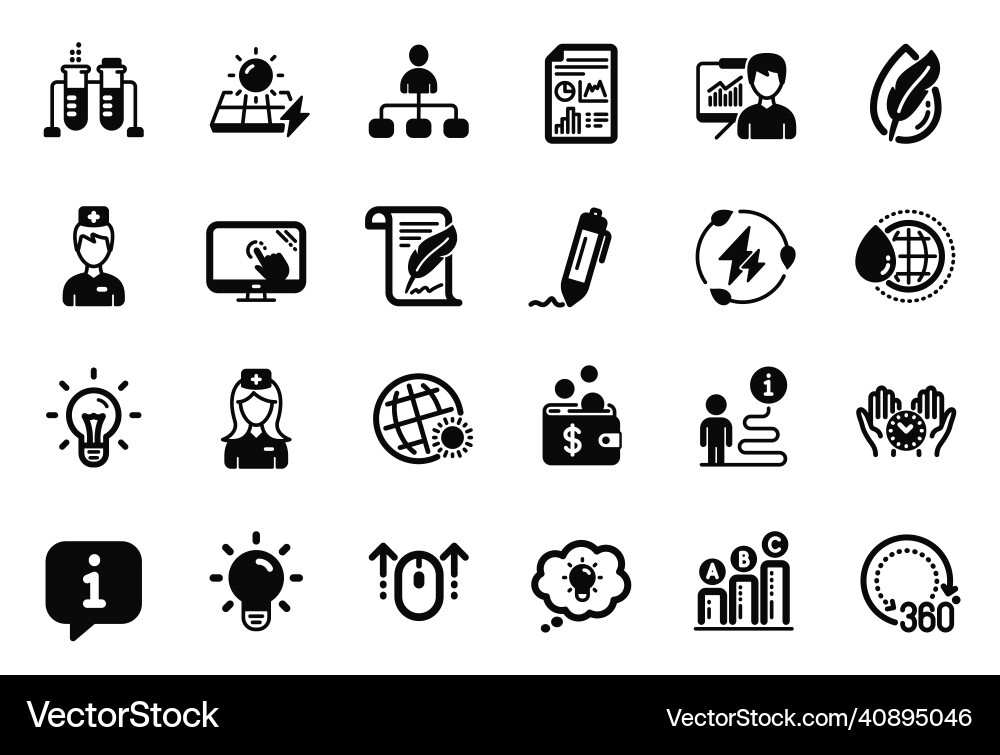 Set of science icons related to safe time Set of science icons related to safe time Vector Image