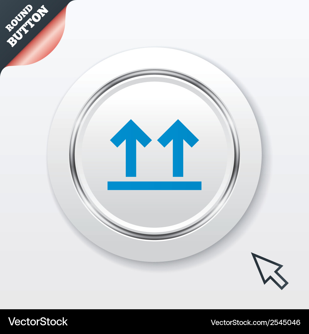 This side up sign icon fragile package symbol Vector Image