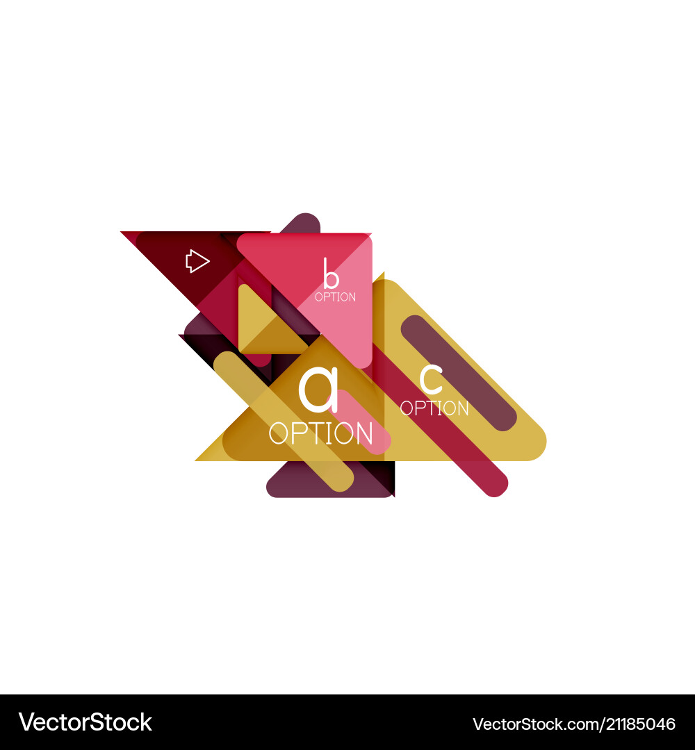 Triangle data visualization design option Vector Image