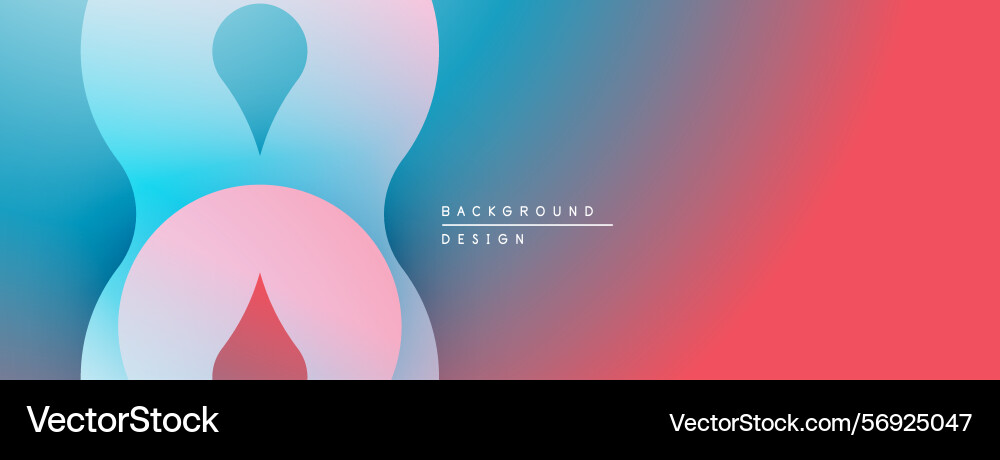Abstract shapes blend creating gradient vector image