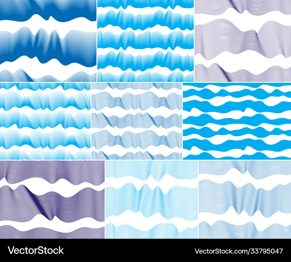 Artistic seamless patterns set with stylized Artistic seamless patterns set with stylized vector image