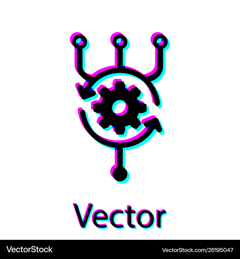 Black algorithm icon isolated on white background Black algorithm icon isolated on white background vector image
