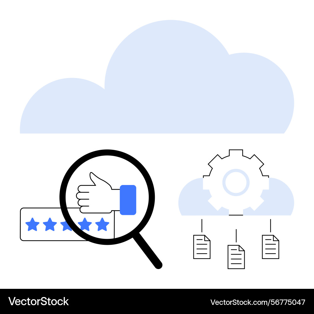 Cloud-based data management user feedback Cloud-based data management user feedback vector image