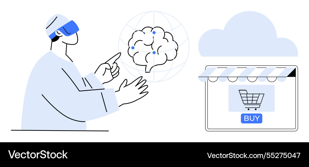 Integration of virtual reality and artificial Integration of virtual reality and artificial vector image