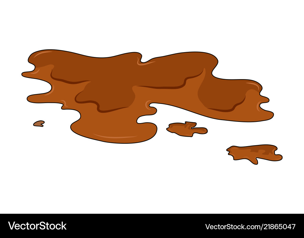 Mud Puddle Splash Isolated vector image