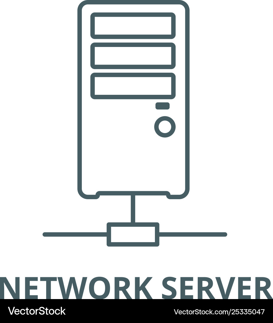 Network server line icon linear concept Network server line icon linear concept vector image