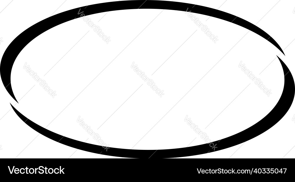 Oval ellipse empty blank circular banner shape Vector Image