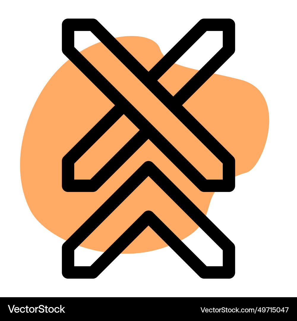 Rail system with multiple parallel lines vector image