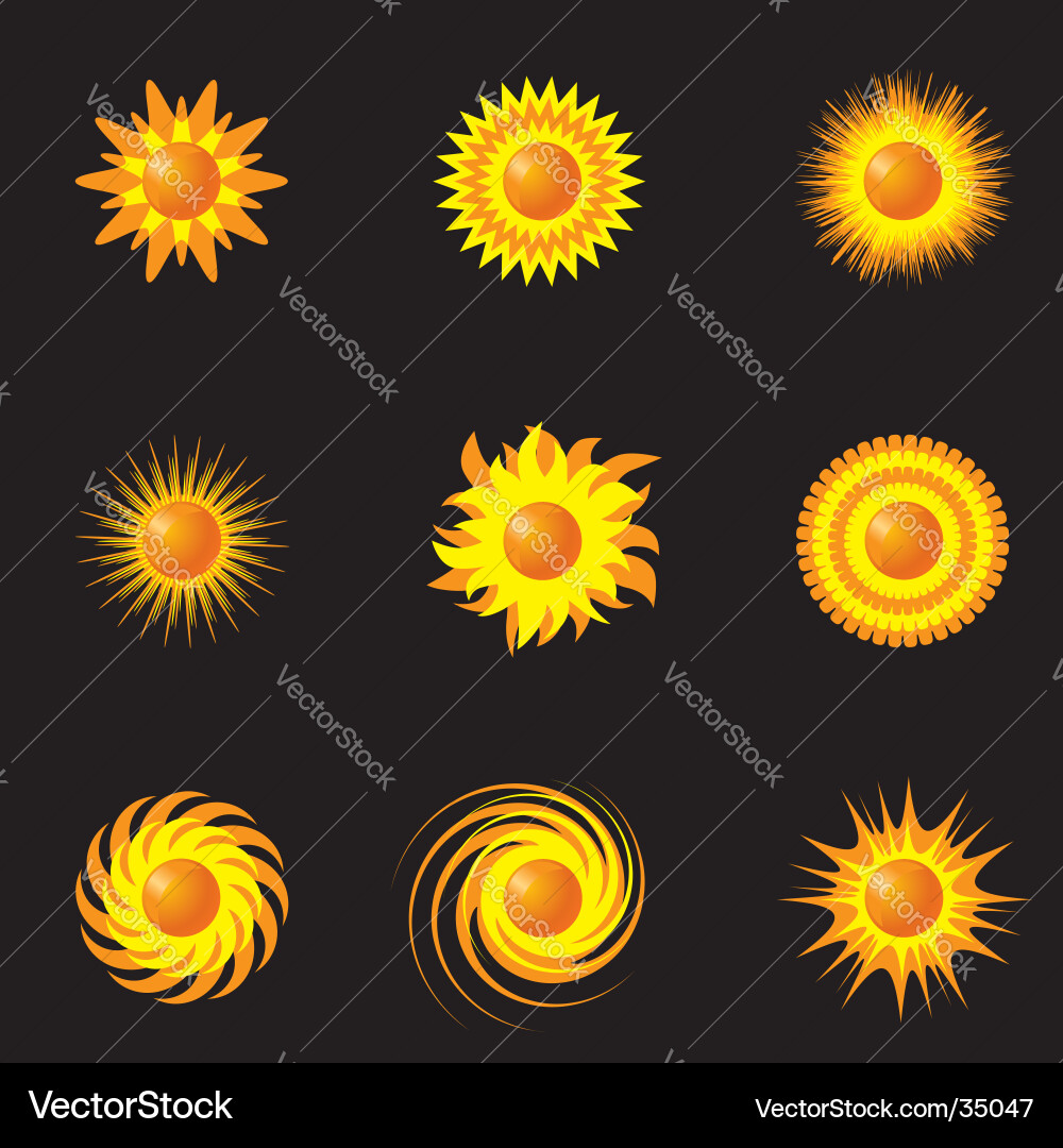 Solar abstrakt Sonnenmuster Vektorbild