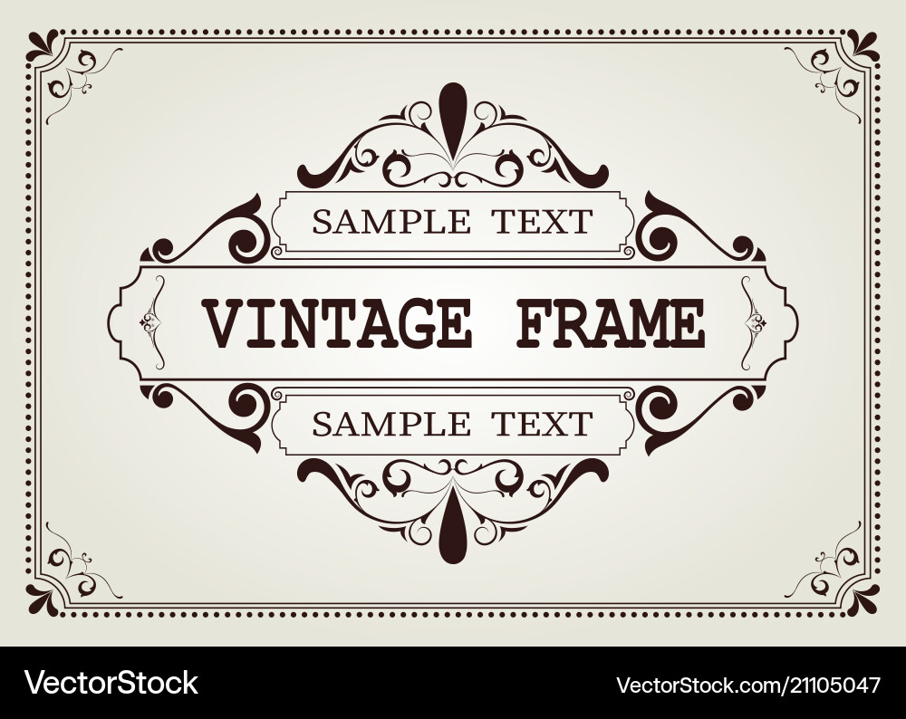Vintage frame vector image
