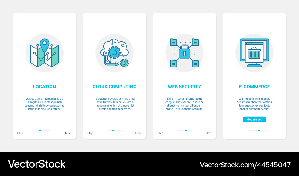 Website ecommerce internet cloud service ux ui Website ecommerce internet cloud service ux ui vector image