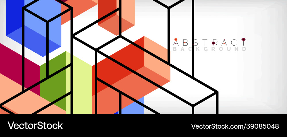 Abstract background 3d cubes cubic elements Abstract background 3d cubes cubic elements vector image