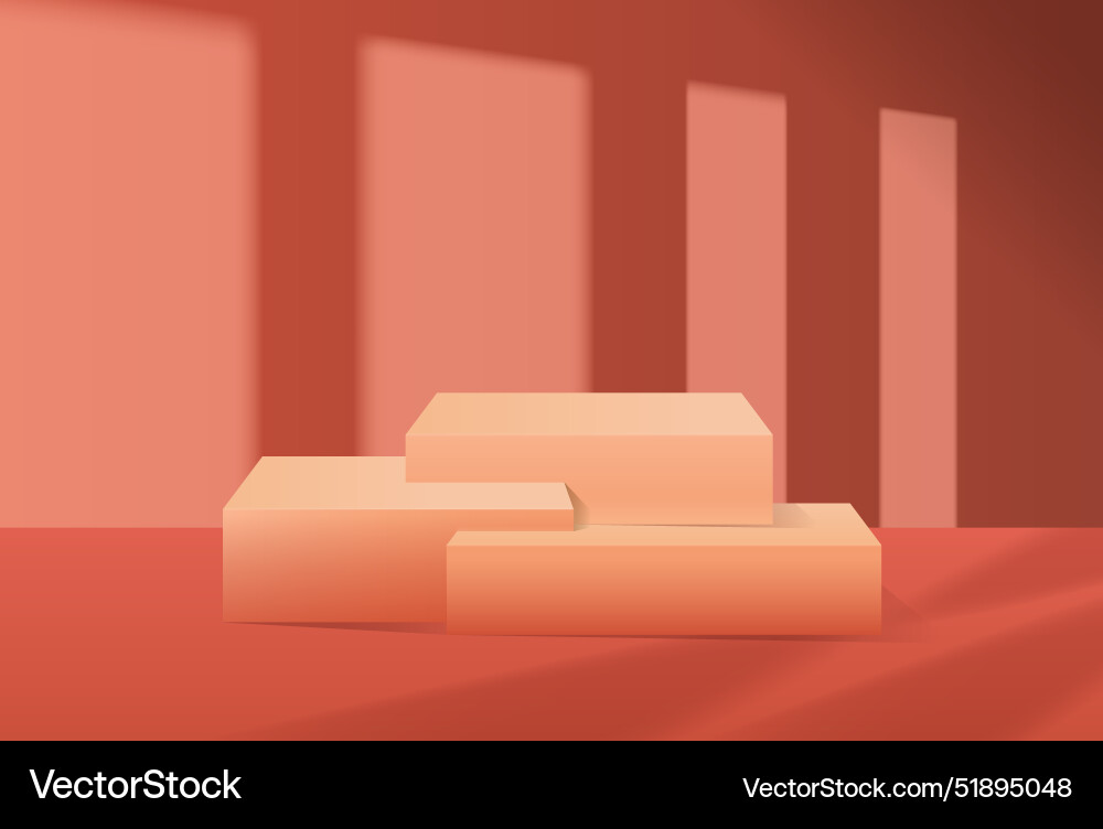 Abstract minimalist rectangular podiums with soft Abstract minimalist rectangular podiums with soft vector image
