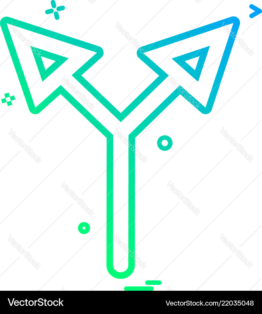 Arrow up two way icon design Arrow up two way icon design vector image