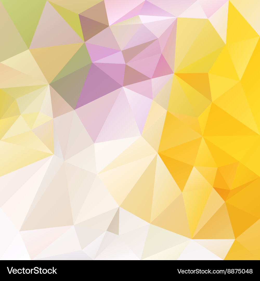 Bright Yellow Polygon Abstract Pattern Vector Image