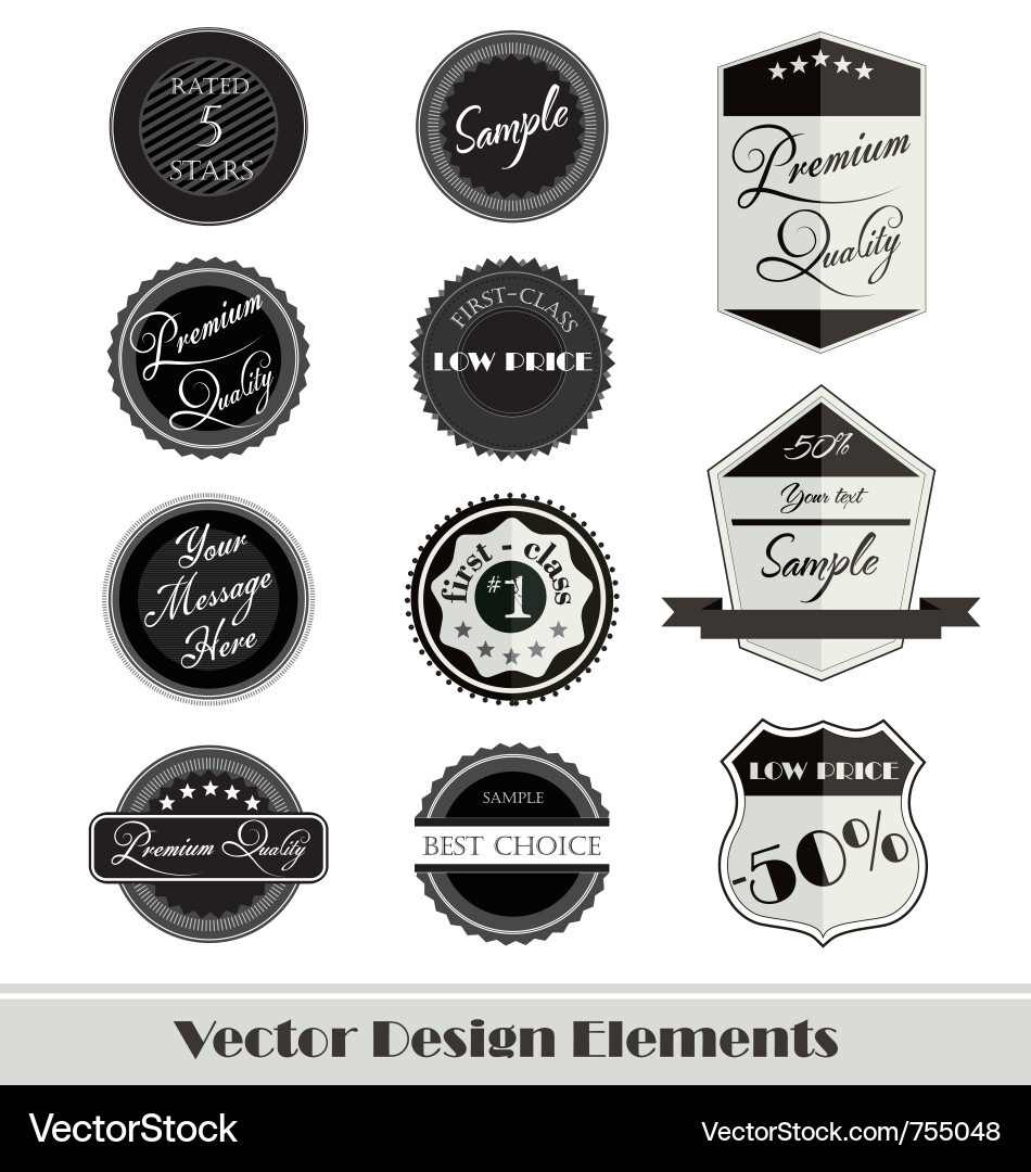 Design elements for web vector image