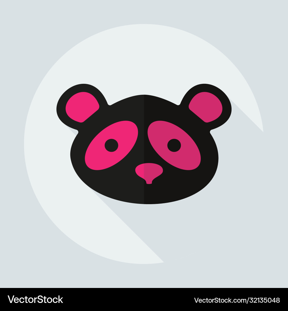 Flat modern design with shadow icons pandas vector image