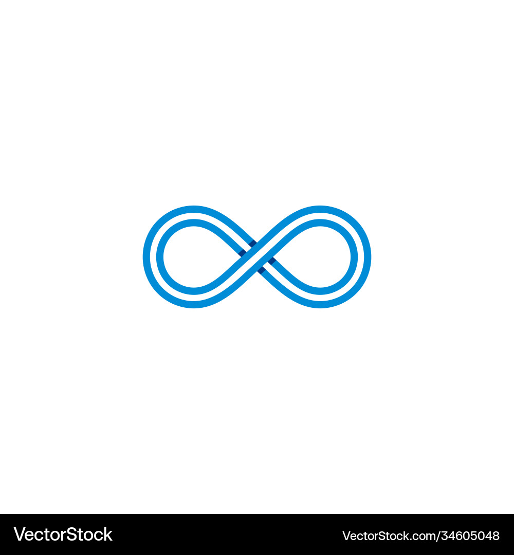 Infinity shadow overlapping line colorful design Infinity shadow overlapping line colorful design Vector Image