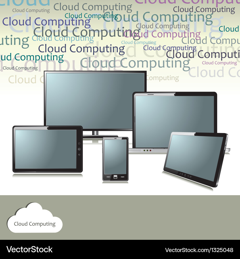 Modern Cloud Computing Vector Image