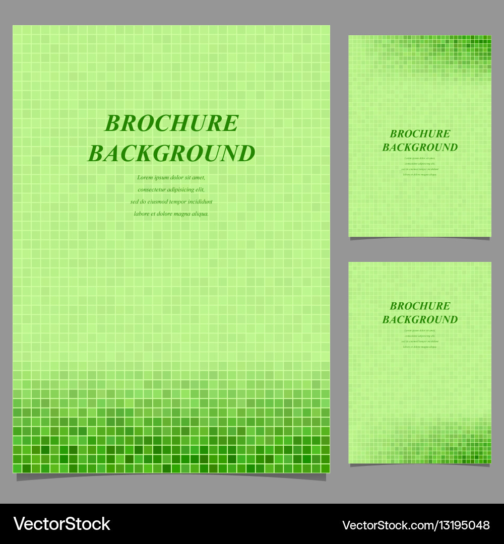 Modern square pattern brochure background set Vector Image