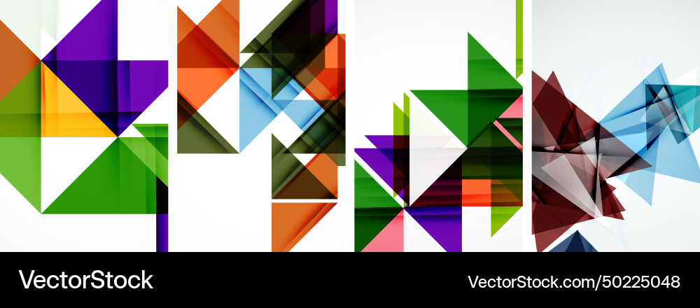 Set of abstract random triangle composition Set of abstract random triangle composition vector image