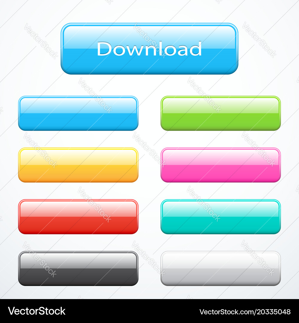 Set of colored buttons Vector Image