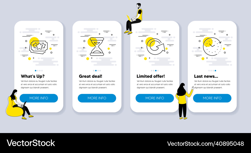 Set of technology icons related to reload Set of technology icons related to reload vector image