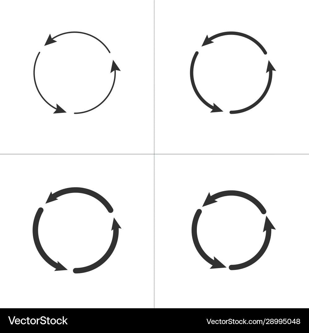 Three Circular Arrows - Clockwise vector image