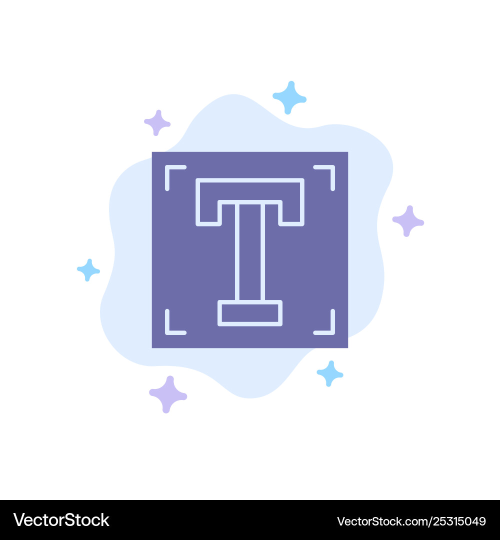 Designer font path program text blue icon Designer font path program text blue icon Vector Image