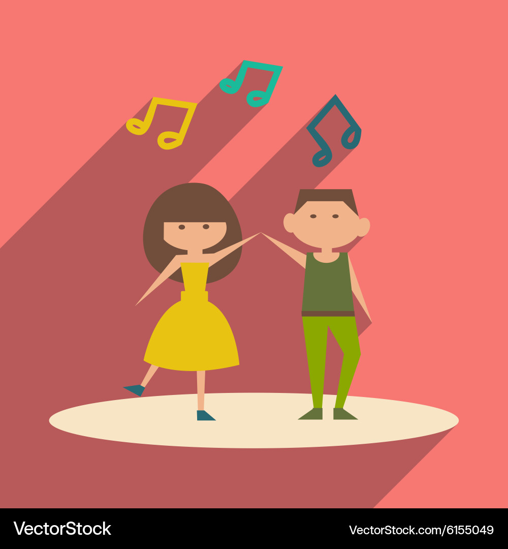 Flat with shadow icon and mobile application Vector Image