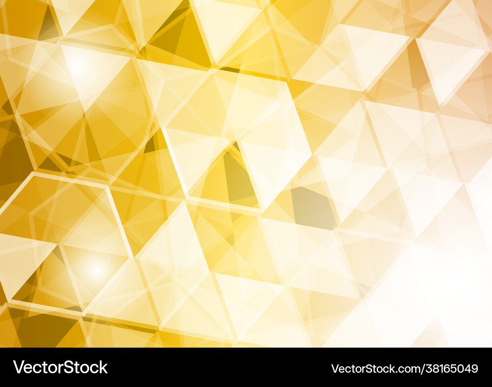 Golden Hexagon Pattern Background vector image