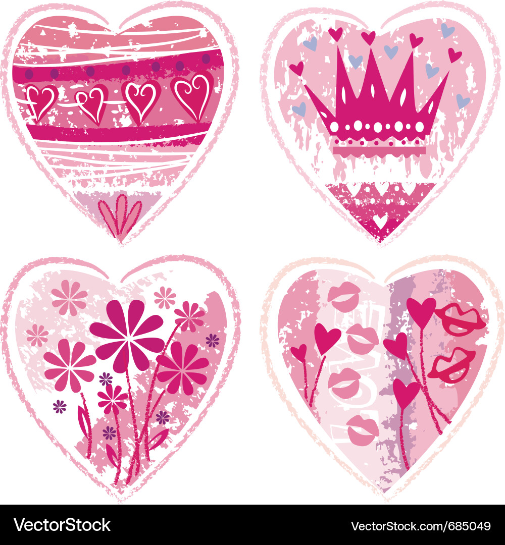 Heart Scatter Pattern vector image