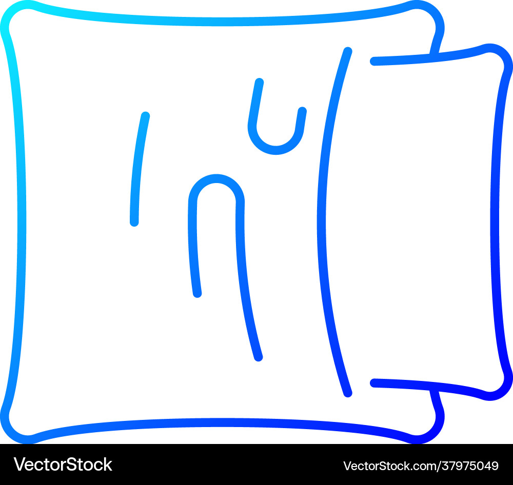 Pillowcase gradient linear icon Vector Image